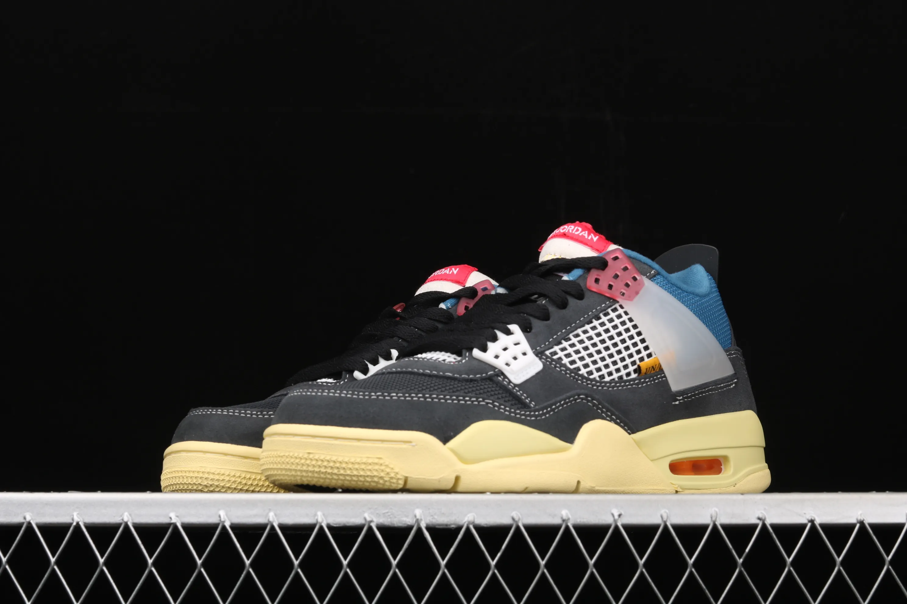 All categories Air Jordan Jordan series basketball shoes Air Jordan 4 G version Union LA x Air Jordan 4 Retro "Off Noir" AJ4 Joe 4 Union Gray and Blue Knights DC9533-001